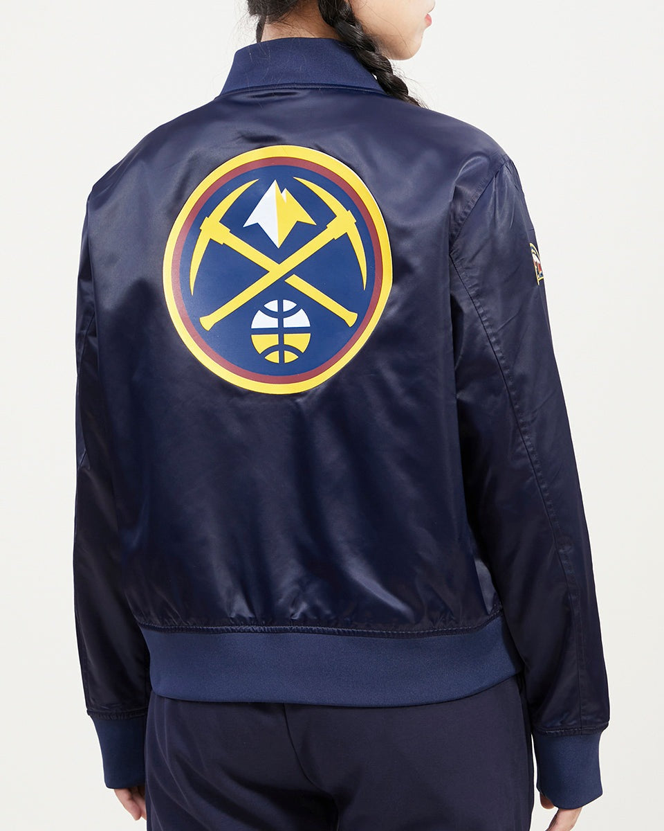 NBA DENVER NUGGETS CLASSIC BLOUSON EN SATIN POUR FEMME (MARINE MINUIT)