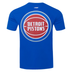 NBA DETROIT PISTONS CLASSIC MEN'S MESH STRIPED TEE (ROYAL BLUE/RED)