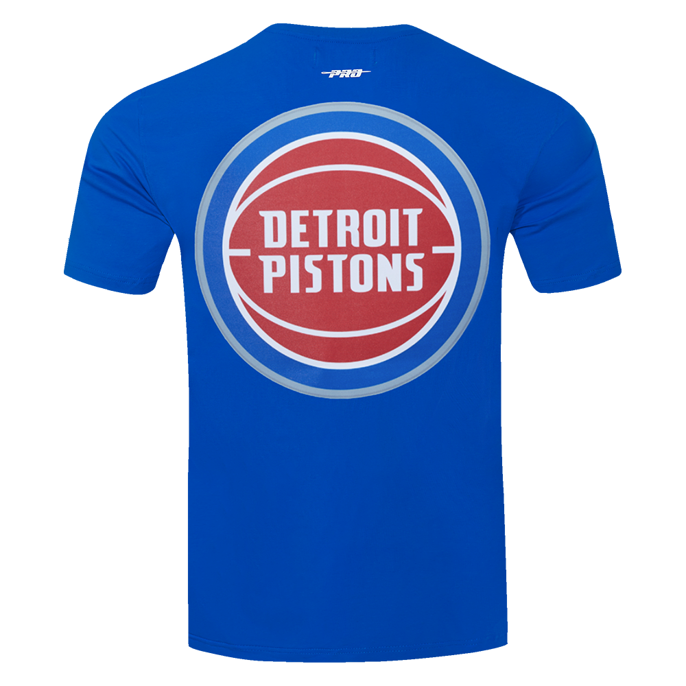 NBA DETROIT PISTONS CLASSIC MEN'S MESH STRIPED TEE (ROYAL BLUE/RED)