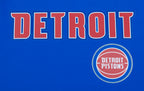 NBA DETROIT PISTONS CLASSIC MEN'S MESH STRIPED TEE (ROYAL BLUE/RED)