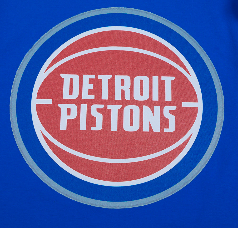 NBA DETROIT PISTONS CLASSIC MEN'S MESH STRIPED TEE (ROYAL BLUE/RED)