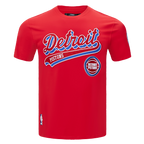 NBA DETROIT PISTONS SCRIPT TAIL MEN'S   TEE (RED)