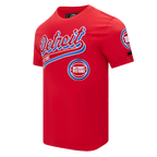 NBA DETROIT PISTONS SCRIPT TAIL MEN'S   TEE (RED)