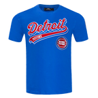 NBA DETROIT PISTONS SCRIPT TAIL T-SHIRT POUR HOMME (BLEU ROYAL)