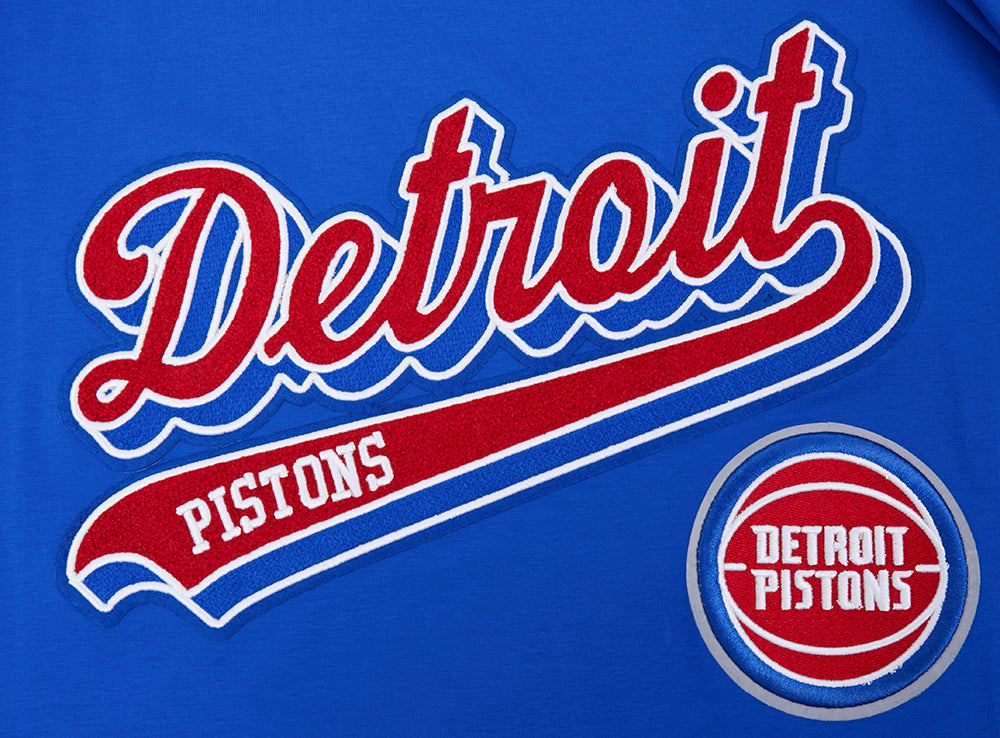 NBA DETROIT PISTONS SCRIPT TAIL T-SHIRT POUR HOMME (BLEU ROYAL)