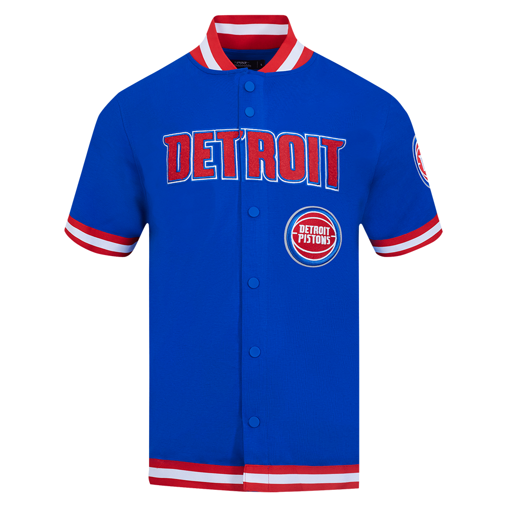 NBA DETROIT PISTONS CLASSIC BLOUSON D'ÉCHAUFFEMENT POUR HOMME (BLEU ROYAL/ROUGE)