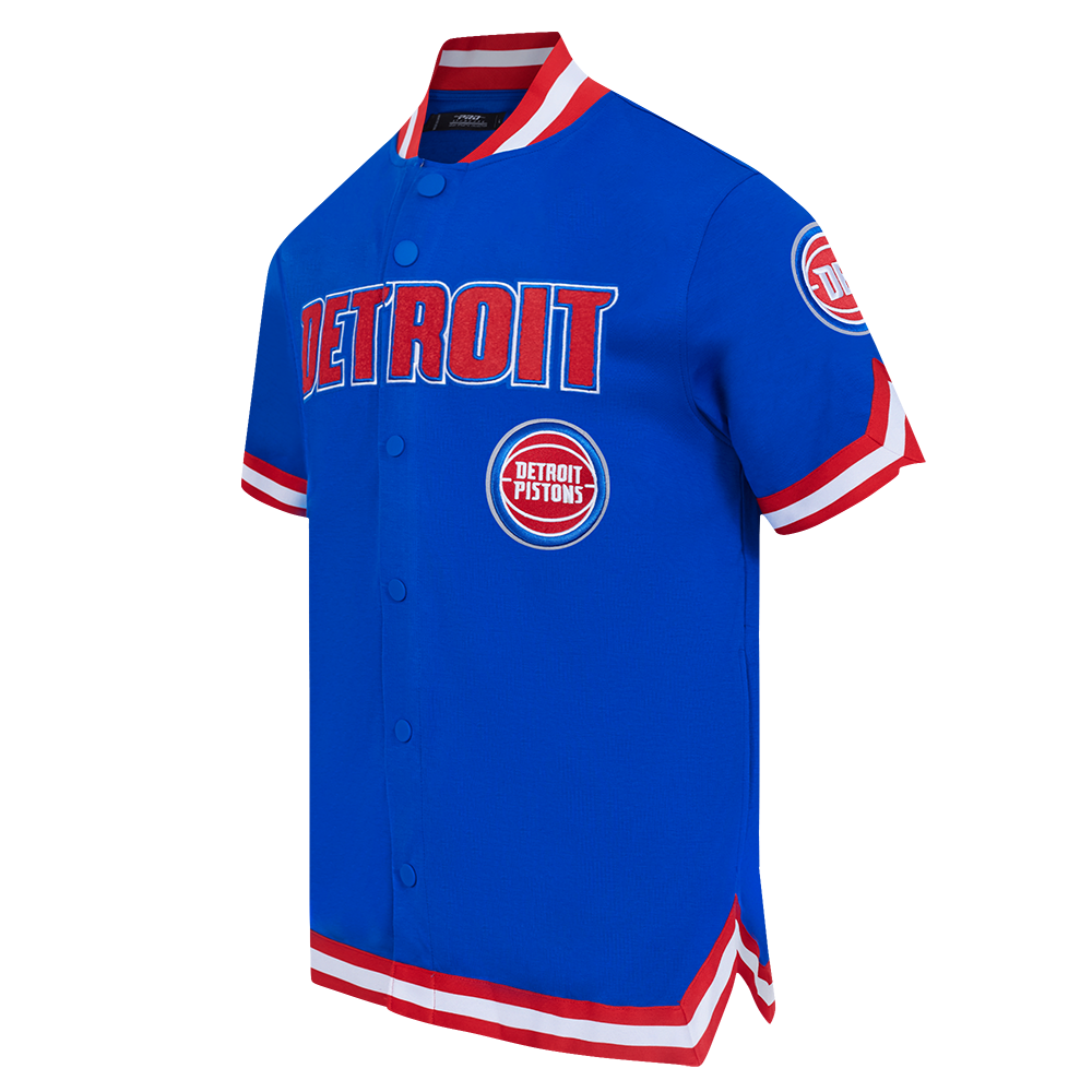 NBA DETROIT PISTONS CLASSIC BLOUSON D'ÉCHAUFFEMENT POUR HOMME (BLEU ROYAL/ROUGE)