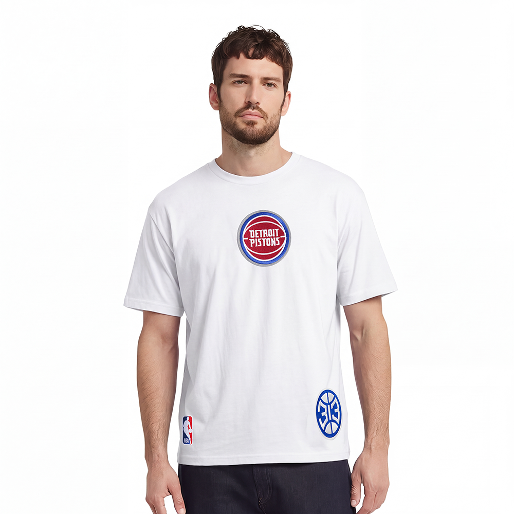 NBA DETROIT PISTONS WINGSPAN MEN'S S/S TEE (WHITE)