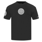 NBA DETROIT PISTONS REVERSE FRENCH TERRY T-SHIRT EN JERSEY DE COTON À ÉPAULES TOMBANTES POUR HOMME (NOIR)