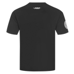 NBA DETROIT PISTONS REVERSE FRENCH TERRY T-SHIRT EN JERSEY DE COTON À ÉPAULES TOMBANTES POUR HOMME (NOIR)