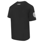 NBA DETROIT PISTONS REVERSE FRENCH TERRY T-SHIRT EN JERSEY DE COTON À ÉPAULES TOMBANTES POUR HOMME (NOIR)