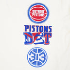 NBA DETROIT PISTONS RETRO CASCADE MEN'S RINGER TEE (EGGSHELL/ROYAL BLUE)