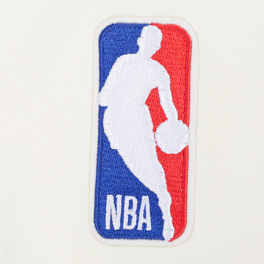 NBA DETROIT PISTONS RETRO CASCADE MEN'S RINGER TEE (EGGSHELL/ROYAL BLUE)