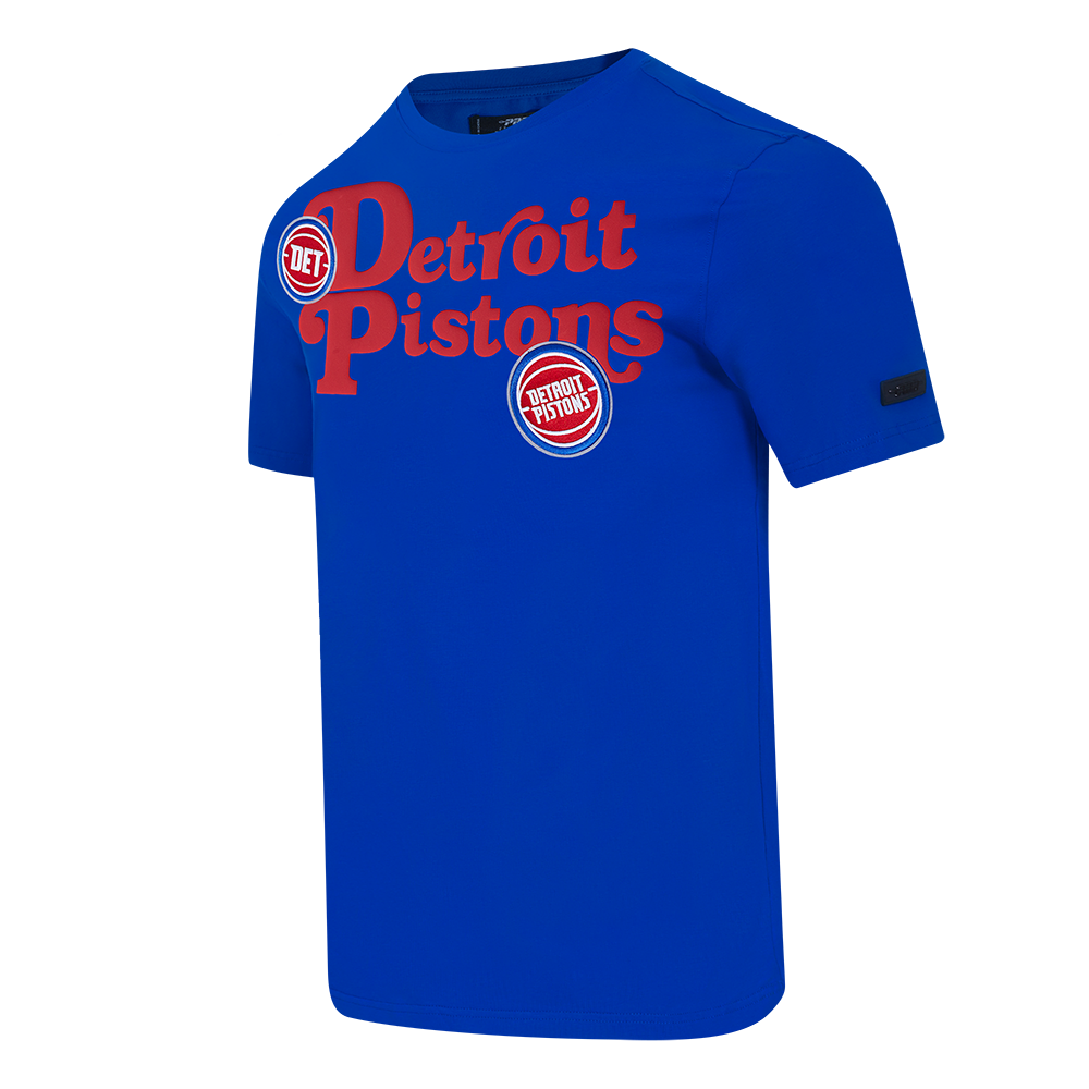 NBA DETROIT PISTONS SOUVENIR T-SHIRT EN JERSEY SIMPLE POUR HOMME (BLEU ROYAL)