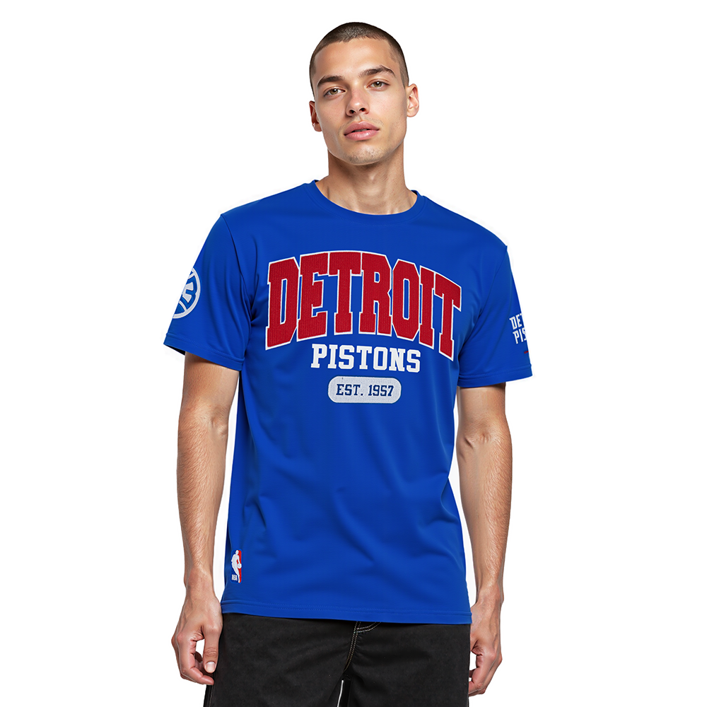 NBA DETROIT PISTONS CITY ARCH MEN'S SJ TEE (ROYAL BLUE)