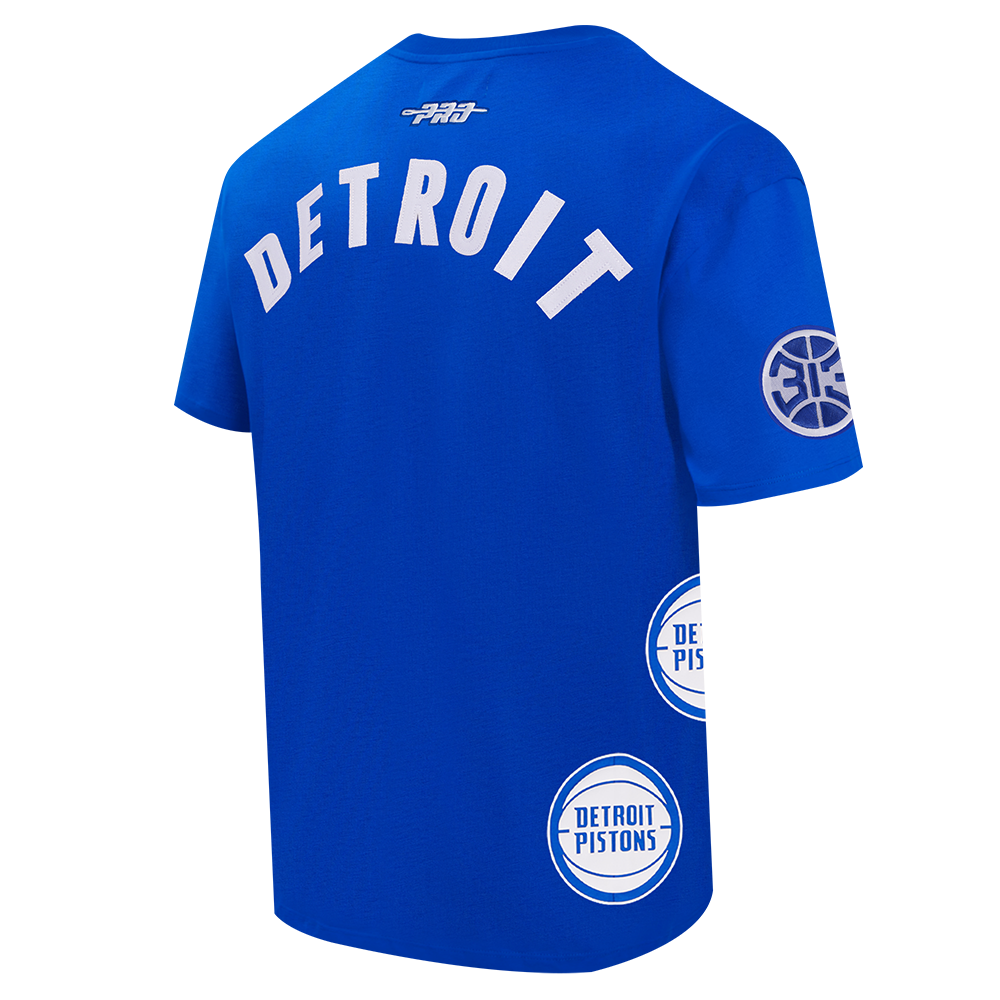 NBA DETROIT PISTONS MEN'S S/S TEE (ROYAL BLUE)