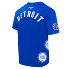 NBA DETROIT PISTONS MEN'S S/S TEE (ROYAL BLUE)