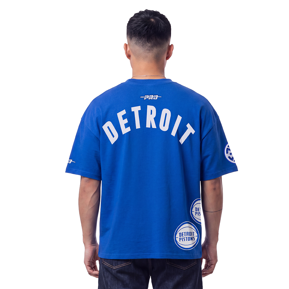NBA DETROIT PISTONS MEN'S S/S TEE (ROYAL BLUE)