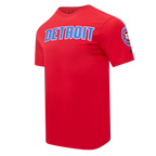 NBA DETROIT PISTONS CLASSIC CHENILLE T-SHIRT POUR HOMME (ROUGE)
