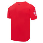 NBA DETROIT PISTONS CLASSIC CHENILLE T-SHIRT POUR HOMME (ROUGE)