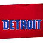 NBA DETROIT PISTONS CLASSIC CHENILLE T-SHIRT POUR HOMME (ROUGE)