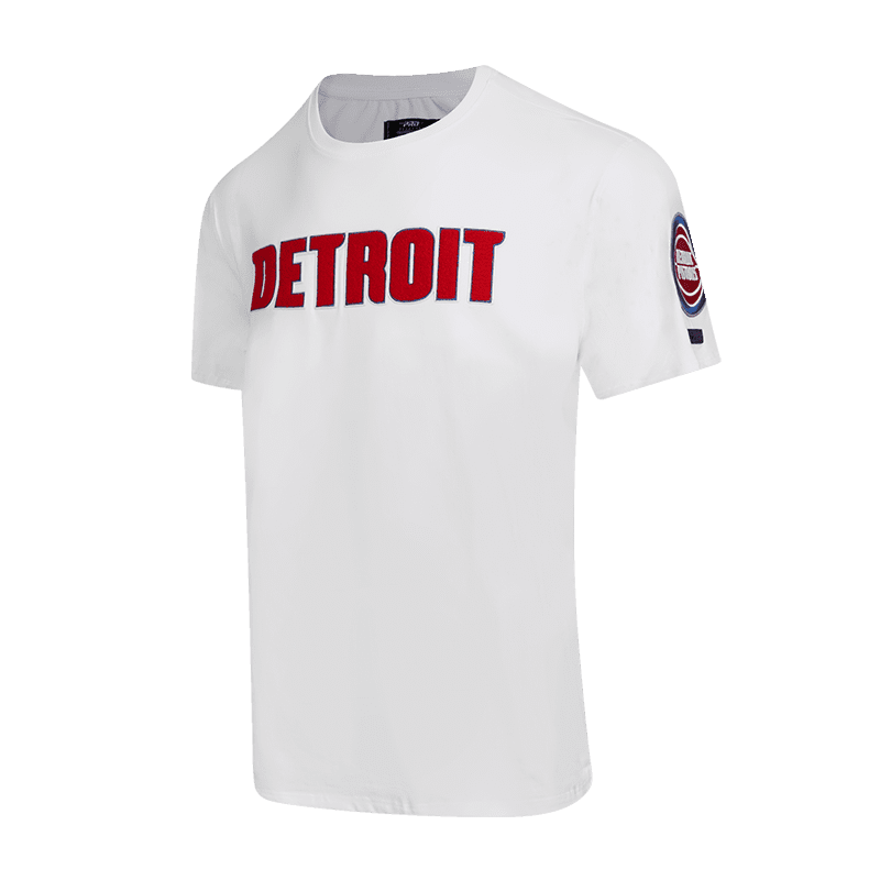 NBA DETROIT PISTONS CLASSIC CHENILLE MEN'S TEE (WHITE)