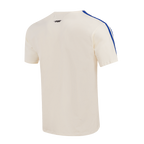 NBA DETROIT PISTONS RETRO CLASSIC MEN'S STRIPED TEE (EGGSHELL/ ROYAL BLUE)