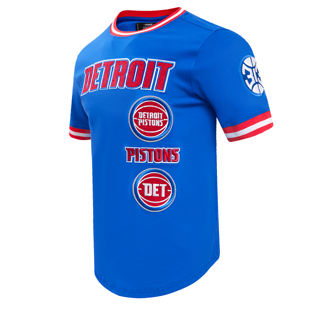 NBA DETROIT PISTONS RETRO CLASSIC MEN'S TEE (ROYAL BLUE/RED)