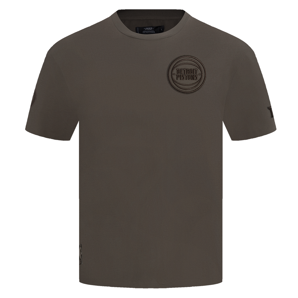 NBA DETROIT PISTONS NEUTRAL MEN'S DROP SHOULDER TEE (DARK TAUPE)