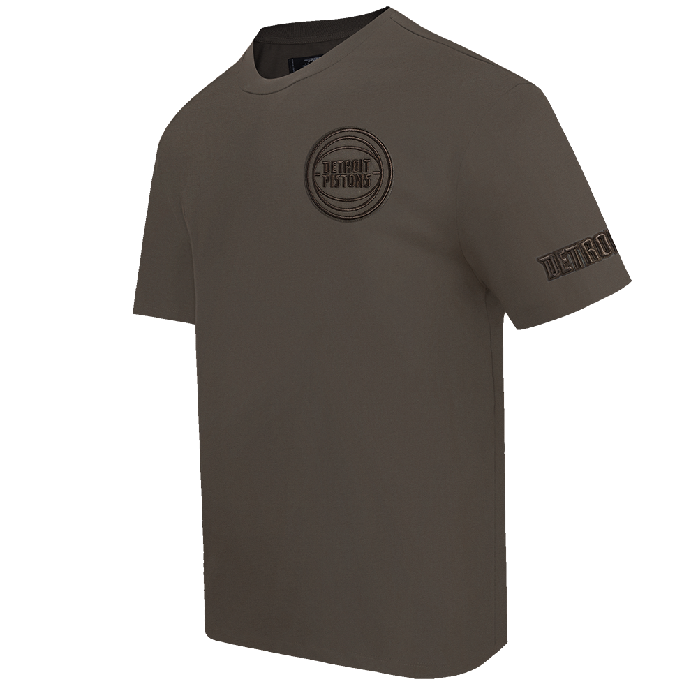 NBA DETROIT PISTONS NEUTRAL MEN'S DROP SHOULDER TEE (DARK TAUPE)