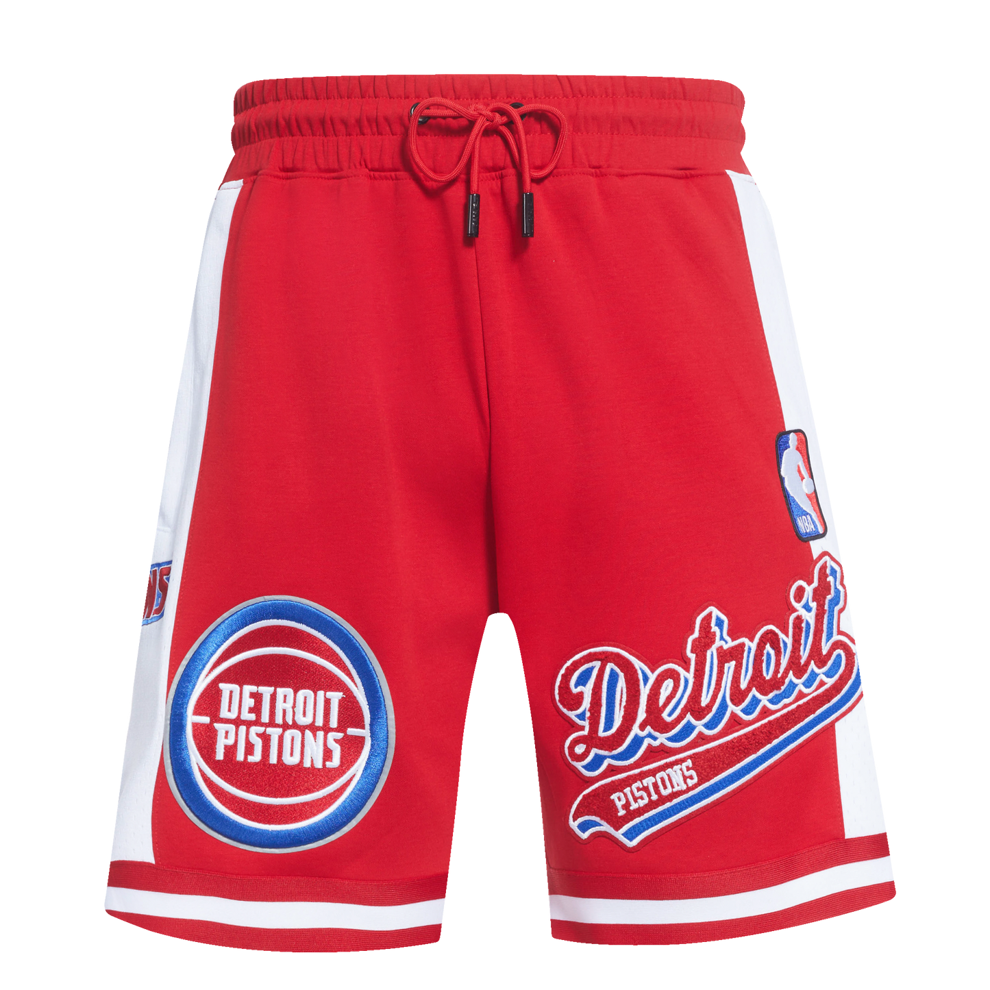 NBA DETROIT PISTONS SCRIPT TAIL MEN'S DOUBLE KNIT 2.0 SHORT (RED)