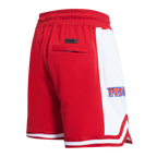 NBA DETROIT PISTONS SCRIPT TAIL MEN'S DOUBLE KNIT 2.0 SHORT (RED)