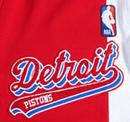 NBA DETROIT PISTONS SCRIPT TAIL MEN'S DOUBLE KNIT 2.0 SHORT (RED)