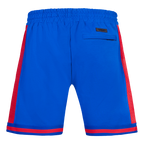 NBA DETROIT PISTONS SCRIPT TAIL SHORT EN MAILLE DOUBLE 2.0 POUR HOMME (BLEU ROYAL/ROUGE)