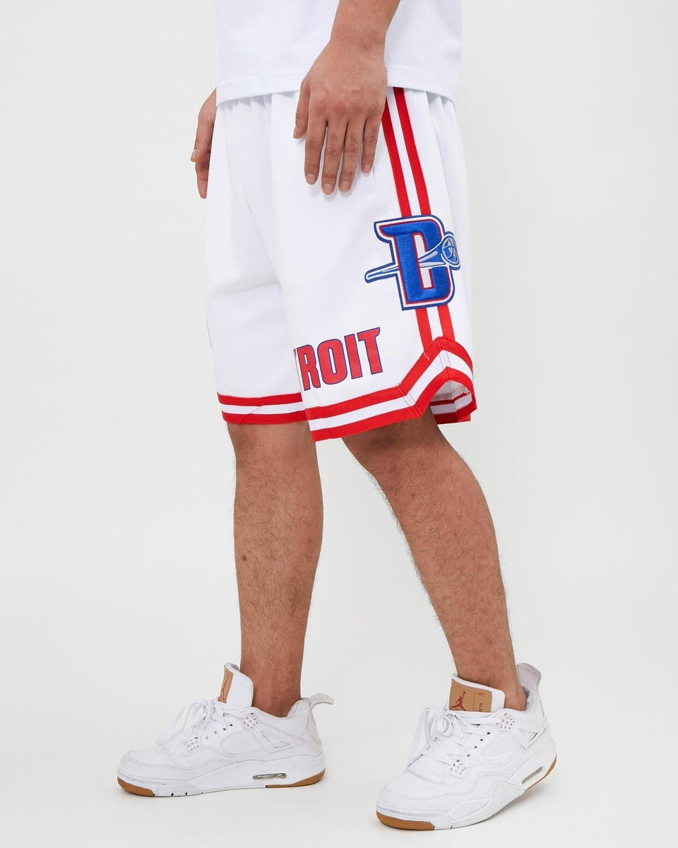 NBA DETROIT PISTONS LOGO PRO TEAM MEN'S SHORT (WHITE)