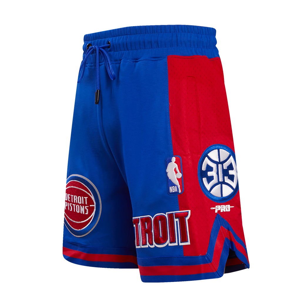 NBA DETROIT PISTONS RETRO CLASSIC MEN'S 2.0 SHORT (ROYAL BLUE/RED)