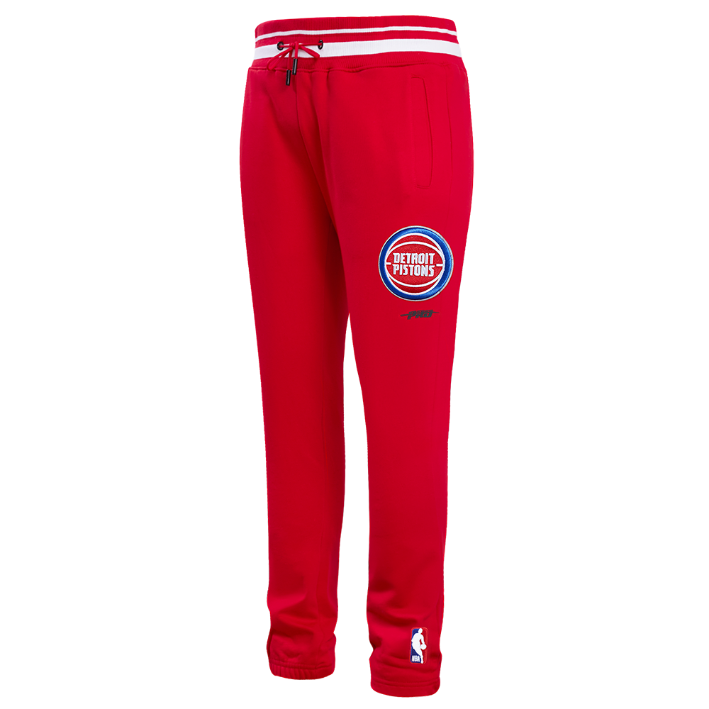 NBA DETROIT PISTONS SCRIPT TAIL PANTALON OUATÉ EN MOLLETON CÔTELÉ POUR HOMME (ROUGE)