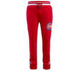 NBA DETROIT PISTONS SCRIPT TAIL PANTALON OUATÉ EN MOLLETON CÔTELÉ POUR HOMME (ROUGE)