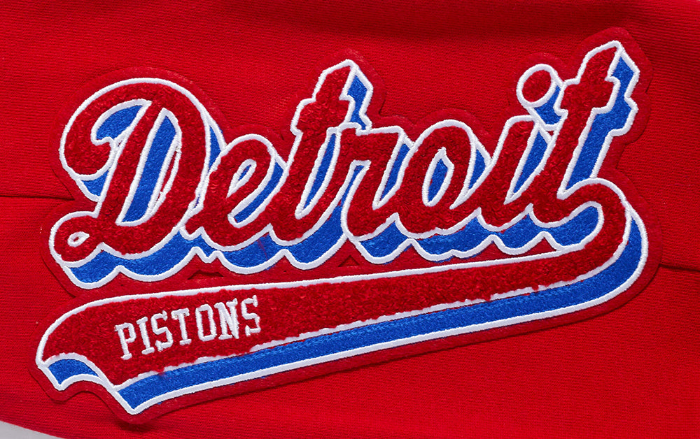 NBA DETROIT PISTONS SCRIPT TAIL PANTALON OUATÉ EN MOLLETON CÔTELÉ POUR HOMME (ROUGE)