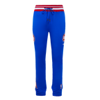 NBA DETROIT PISTONS SCRIPT TAIL MEN'S RIB FLEECE SWEATPANT (ROYAL BLUE/RED)