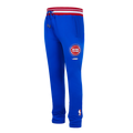 NBA DETROIT PISTONS SCRIPT TAIL MEN'S RIB FLEECE SWEATPANT (ROYAL BLUE/RED)