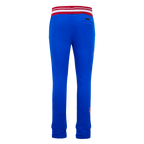 NBA DETROIT PISTONS SCRIPT TAIL MEN'S RIB FLEECE SWEATPANT (ROYAL BLUE/RED)