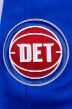 NBA DETROIT PISTONS SCRIPT TAIL MEN'S RIB FLEECE SWEATPANT (ROYAL BLUE/RED)