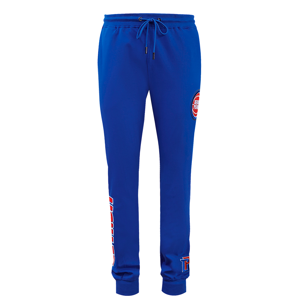 NBA DETROIT PISTONS CLASSIC CHENILLE MEN'S JOGGER (ROYAL BLUE)