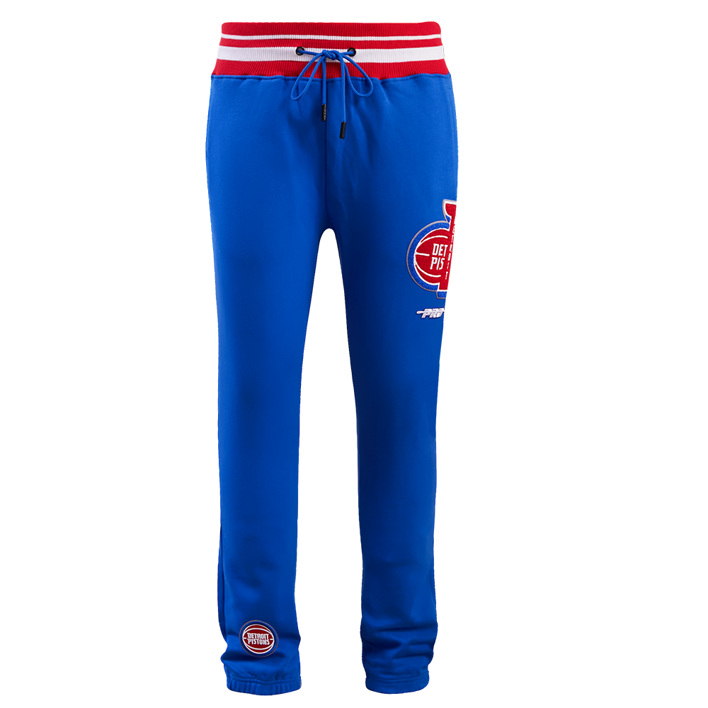 NBA DETROIT PISTONS MASHUP MEN'S RIB SWEATPANT (ROYAL BLUE/RED)
