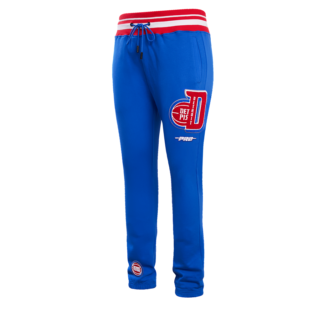 NBA DETROIT PISTONS PANTALON OUATÉ MASHUP CÔTELÉ POUR HOMME (BLEU ROYAL/ROUGE)