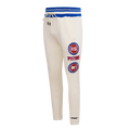 NBA DETROIT PISTONS RETRO CLASSIC PANTALON OUATÉ POUR HOMME (COQUILLE D'ŒUF/BLEU ROYAL)