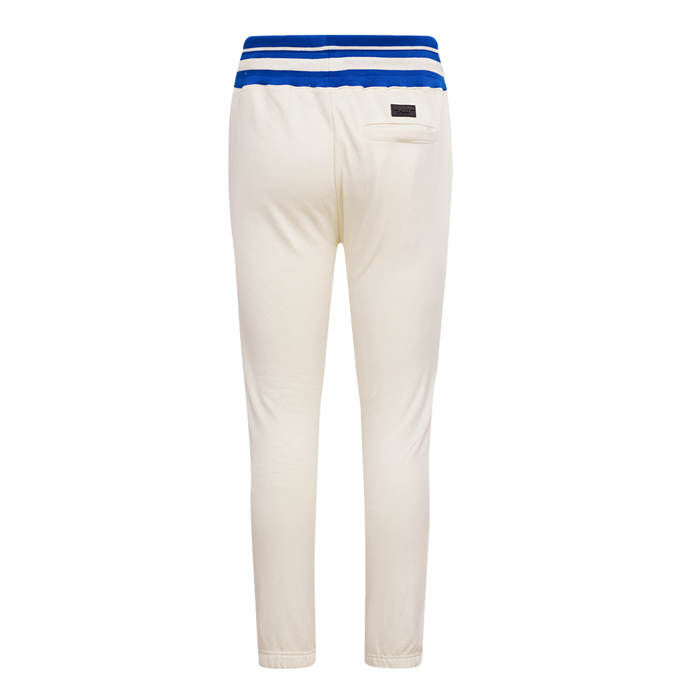 NBA DETROIT PISTONS RETRO CLASSIC PANTALON OUATÉ POUR HOMME (COQUILLE D'ŒUF/BLEU ROYAL)