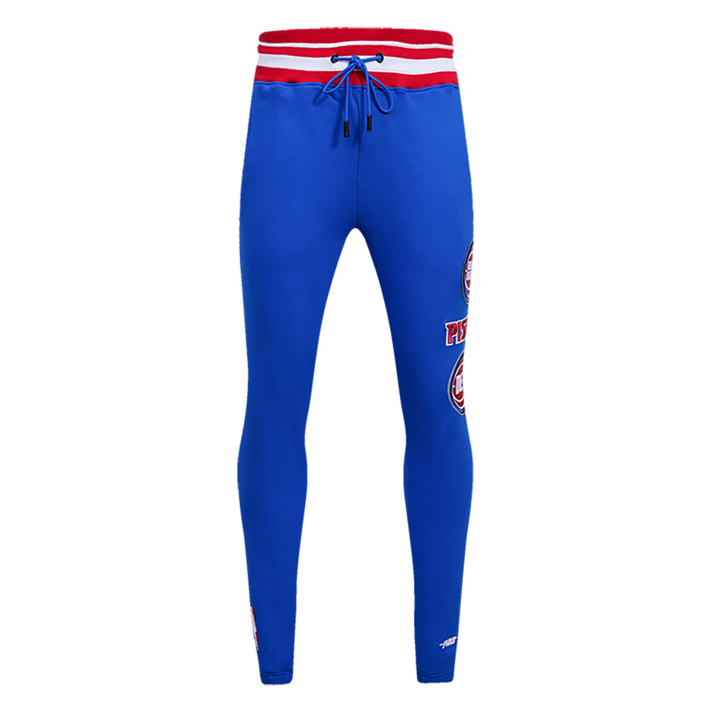 NBA DETROIT PISTONS RETRO CLASSIC MEN'S SWEATPANT (ROYAL BLUE/RED)
