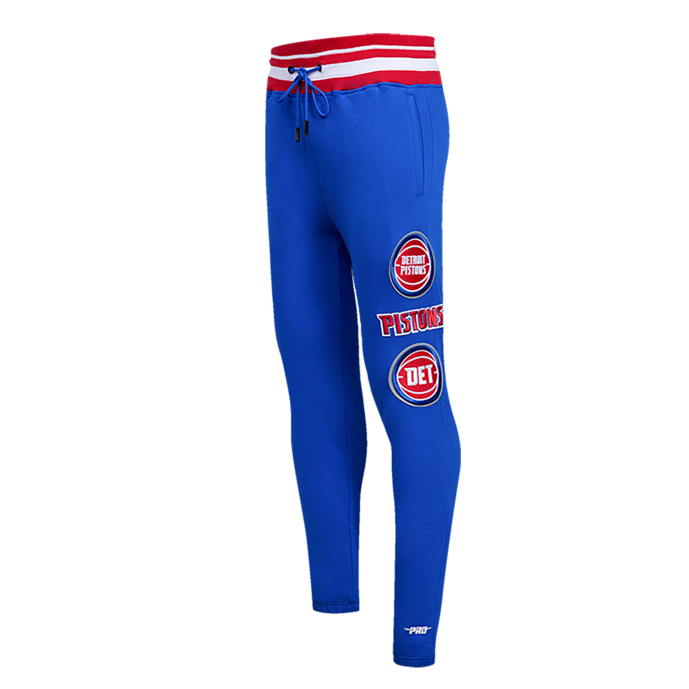 NBA DETROIT PISTONS RETRO CLASSIC MEN'S SWEATPANT (ROYAL BLUE/RED)